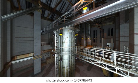 3D CG rendering of technology space