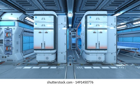 3D CG rendering of technology space - Shutterstock ID 1491450776