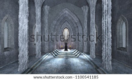 3D CG rendering of the throne