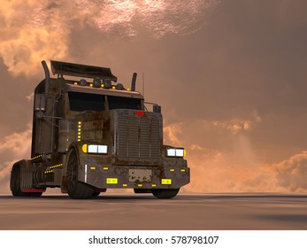 3D CG rendering of a trailer