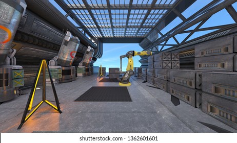 3D CG rendering of Warehouse