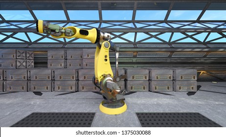 3D CG rendering of Warehouse