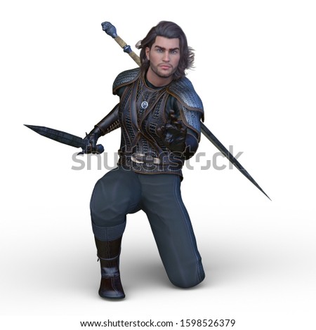 3D CG rendering of warrior