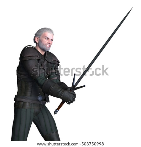 3D CG rendering of a warrior