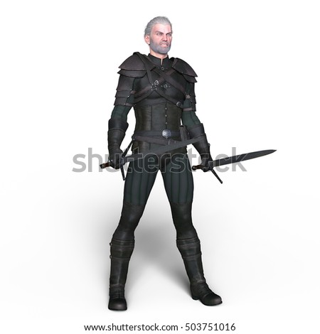 3D CG rendering of a warrior