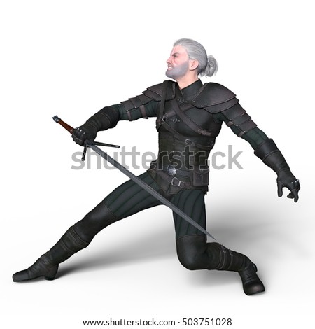 3D CG rendering of a warrior