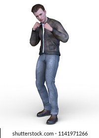 3D CG rendering of a young man