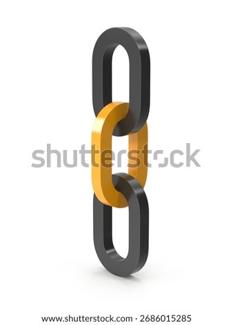 3d chain links interconnected concepts