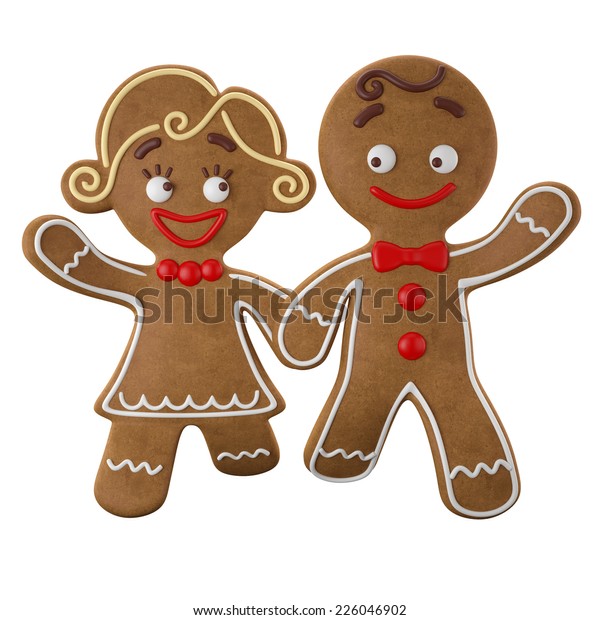 3d Character Cheerful Gingerbread Christmas Funny Stock Illustration ...