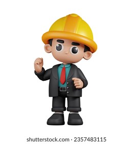 3d Character Engineer Congratulation Pose
