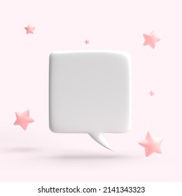 3D Chat Bubbles Minimal Concept of Social Media Messages 3D Illu