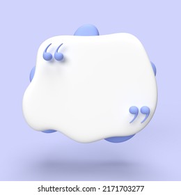 3D Chat Bubbles Minimal Concept of Social Media quote 3D Illustrations