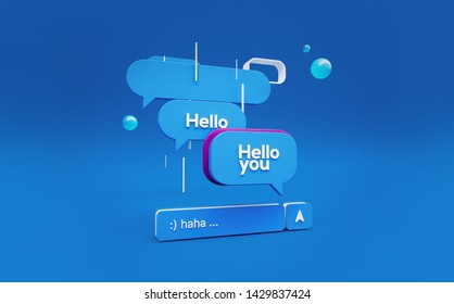 3D chat design, special three dimensional chat version, special composition to describe any modern style of chatting. 0image