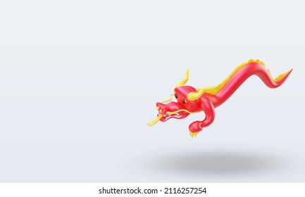 3d chinese new year Dragon icon rendering right view