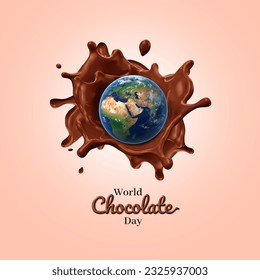 3d chocolate splash and earth represent  World Chocolate Day. 3d illustration. - Powered by Shutterstock