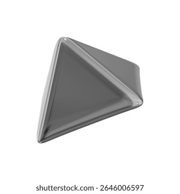 3D Chrome Metallic Abstract Shape Objects, 3d rendering steel gradient shape design element, futuristic, shiny design