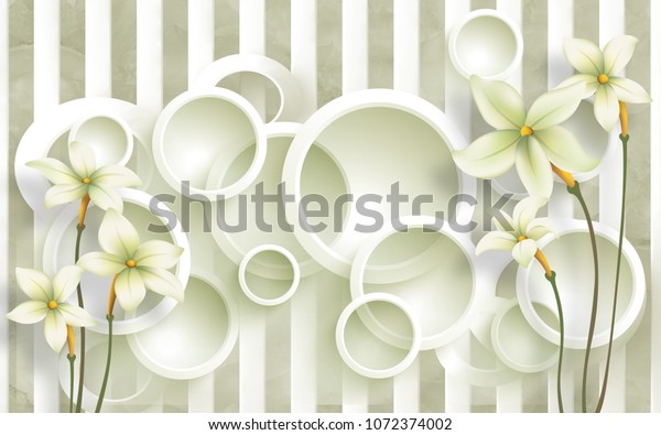 3d circles contemporary background wallpaper.