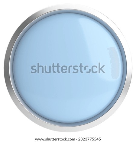 3D circle button. Empty button. 3D illustration.
