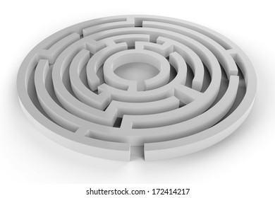  3d Circular Labyrinth.  3d Circular Maze