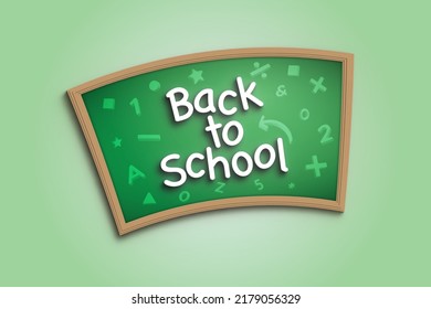 3d classroom blackboard, green, back to school typography background - Powered by Shutterstock