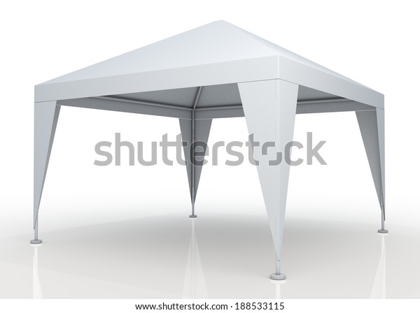 3d Clean White Canopy Tent Outdoor Stock Illustration 188533115