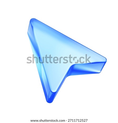 3d Click pointer cursor arrow icon on white background - 3d illustration