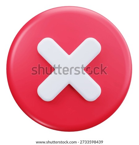 3D Close Cancel User Interface Icon