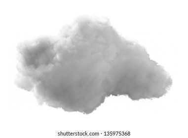 3D Cloud - Isolated Over A White Background