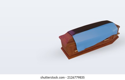 3d coffin Estonia flag rendering right view