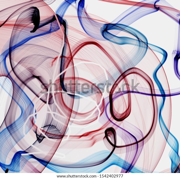 3d Colour Lines On White Background Stock Illustration 1542402977