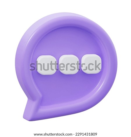 3D Comment Tool Isolated Icon Illustration Render