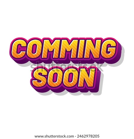 3D Comming soon text poster
