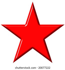 3d Communist Red Star