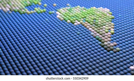 3d Computer Generated World Map 3d Stock Illustration 550342909 ...