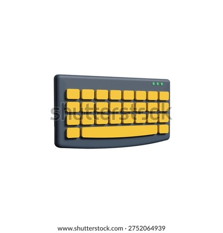3D Computer Keyboard Typing Input Device Technology Icon 