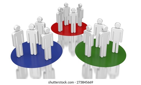 3D. Computer Network, Discussion, Social Gathering.