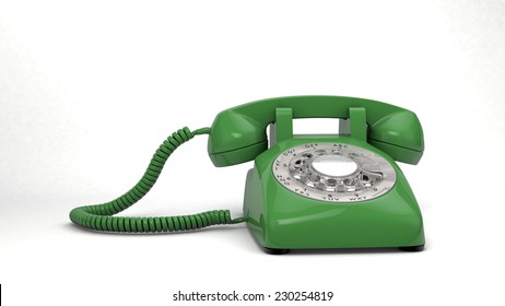 3D computer rendered illustration the green Phone isolated - Powered by Shutterstock