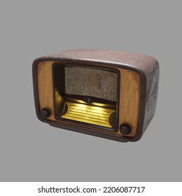 
3d Computer Rendered Illustration Of An Old Style Radio