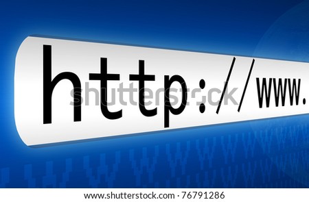 3d concept of an internet address