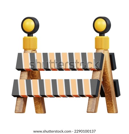 3d construction tools icon roadblock