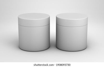 3d Containers Cream Jar Mockup 