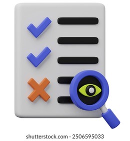 3D Copywriting Illustration Proofreading Document