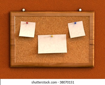 Cork Board Blank Notes Stock Illustration 180907490