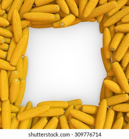 3d corn frame background