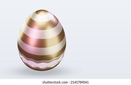 3d Cracked Egg Easter Icon Rendering Left View