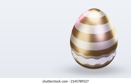 3d Cracked Egg Easter Icon Rendering Right View