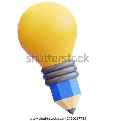 3D Creative Idea Light Bulb Icon