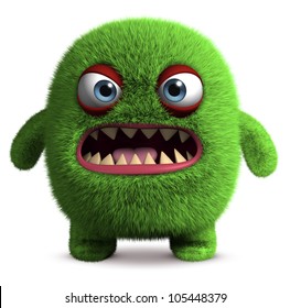 3d Cute Furry Monster Stock Illustration 105448379 | Shutterstock