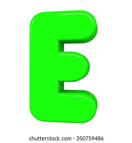 3d Cute Green Letter E Cartoon Stock Illustration 350759486 | Shutterstock