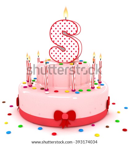 3 D Cute Letter S Rendering Colorful Stock Illustration Royalty